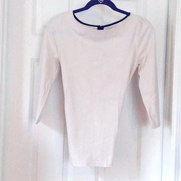 LOFT 👠Cotton 3/4 sleeve top cute zipper in back - Picture 7 of 12